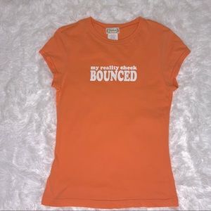 Freedom My Reality Check Bounced Orange Top 4/$25
